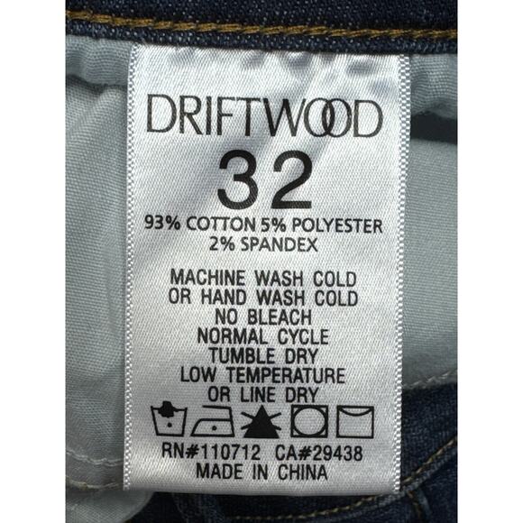 Driftwood Women's Floral Embroidered Skinny Blue Denim Jeans - Size 32 (32x27.5) - Picture 5 of 5